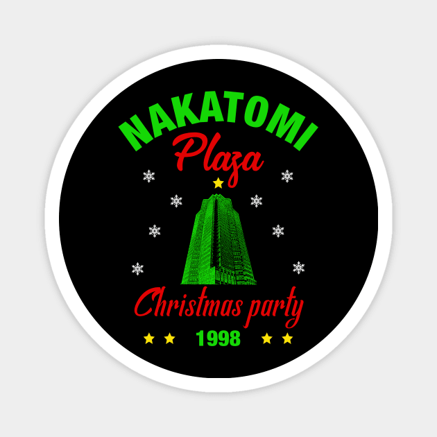 Nakatomi Plaza Shirt Nakatomi Plaza Christmas Party Magnet by Nikkyta